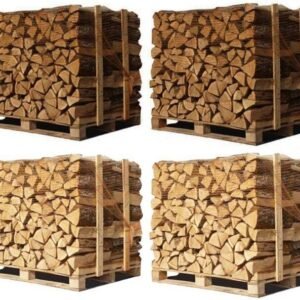 4 X Palettes (2 chêne blanc + 2 Hêtre/Charme) – Bûches de 33 cm